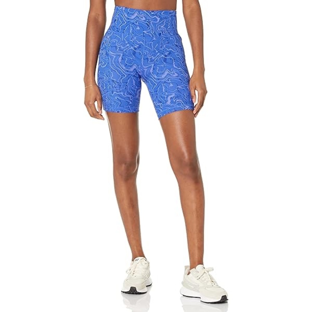 NWOT Amazon Essentials Sculpt High-Waist Bike Shorts w/ Pkts Purple Size Medium